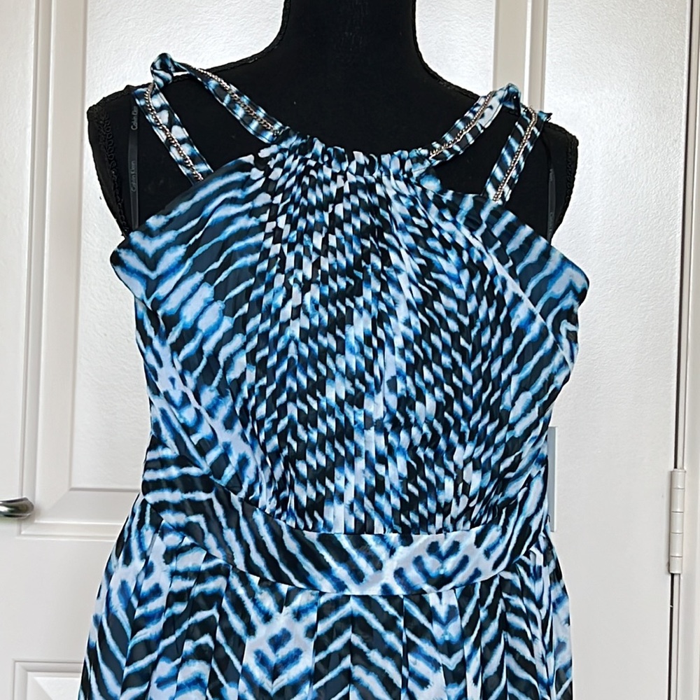 Calvin Klein chiffon halter dress - Picture 2 of 4